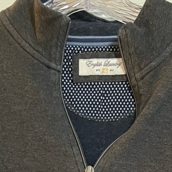 English Laundry Charcoal Zip-Up Sweater - Picture 3 of 3